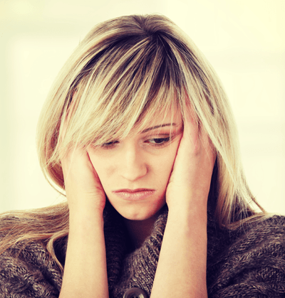 Woman with headache