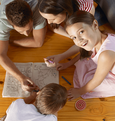 Happy family coloring