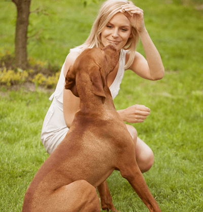 Woman with dog